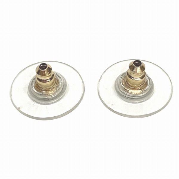 Chanel Coco Mark Rhinestone Silver Swing Branded Accessories Earrings Women