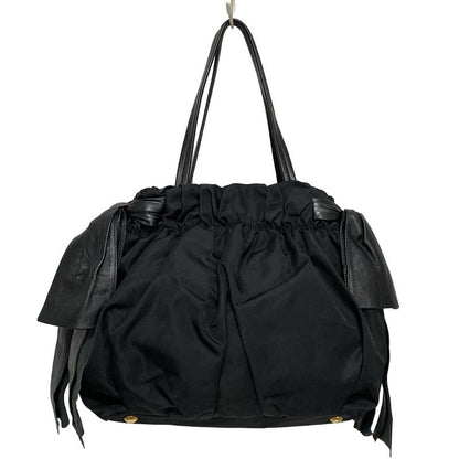 Prada Tote Bag - Bn1760 Black X Light Pink X Multi Leather Tag/ribbon Leather