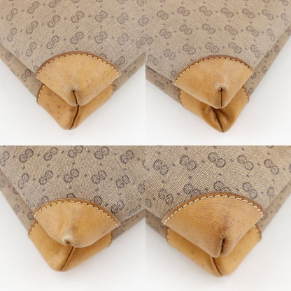 Gucci Old Gucci Micro GG Vintage PVC Beige Women's Shoulder Bag