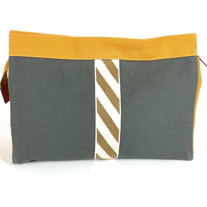 Hermes Clutch Bag Gimetou GM Gimetou GM Cotton Gray