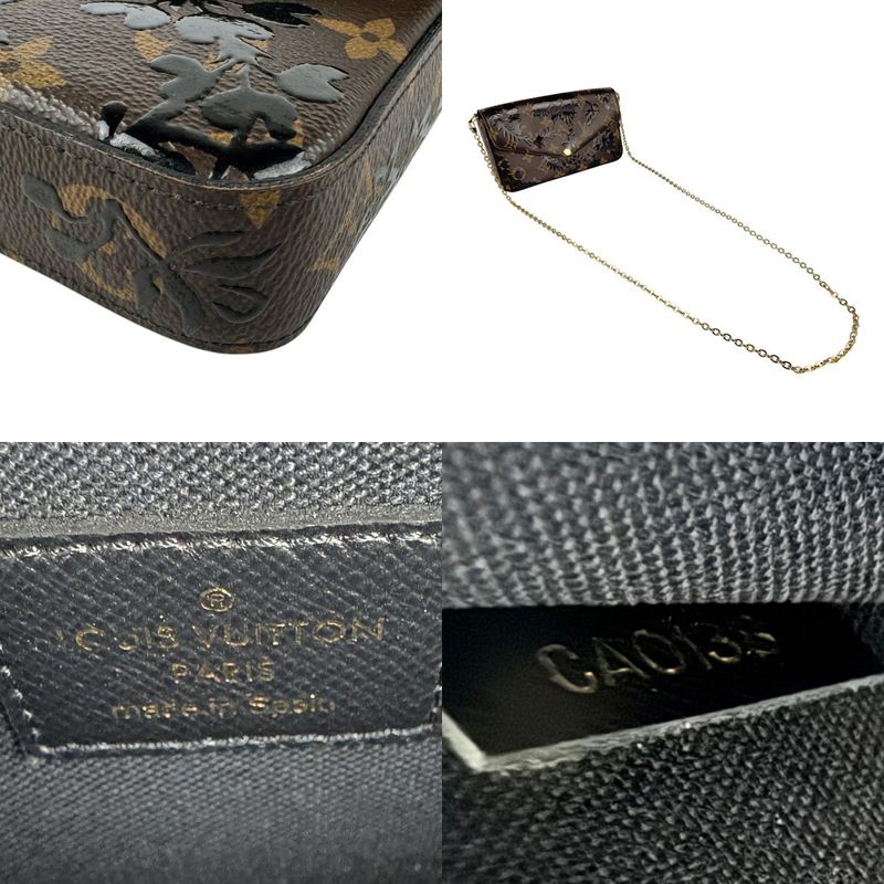 Louis Vuitton Chain Wallet Crossbody Shoulder Bag Monogram Pochette Felicie