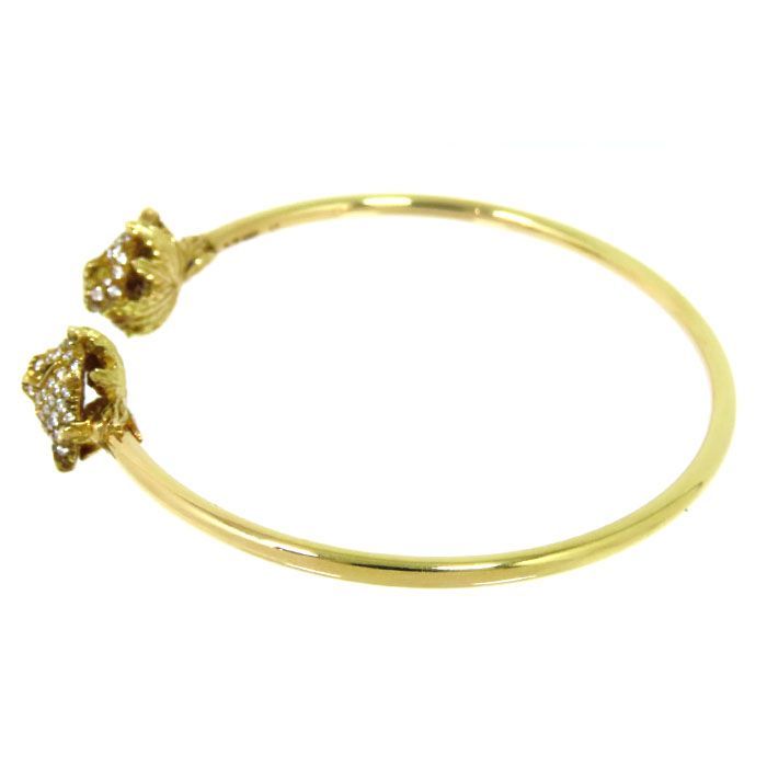 Gucci Le Marche De Merveille Green Garnet Diamond Bracelet 18K Yellow Gold 750