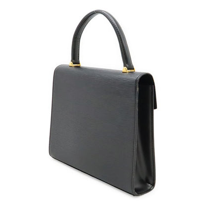 Louis Vuitton Epi Malesherbes Handbag Flap Bag Leather Noir Black Gold Hardware