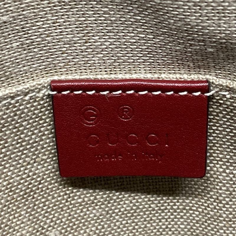Gucci Handbag Micro Guccissima 449654 Red Leather