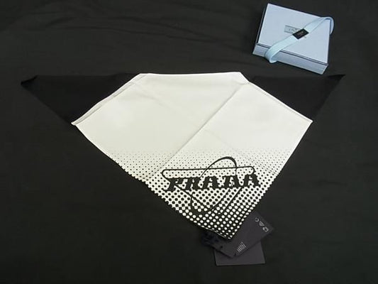 Prada P792a Miyashita Park Opening Commemorative 100% Cotton Dotted Scarf