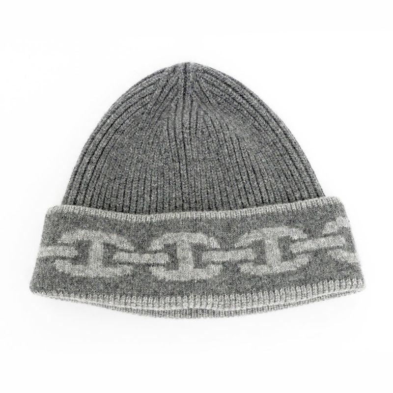 Hermes Knit Cap Heaven Charbon Flannel Gray - L Size Cashmere Hat Knit