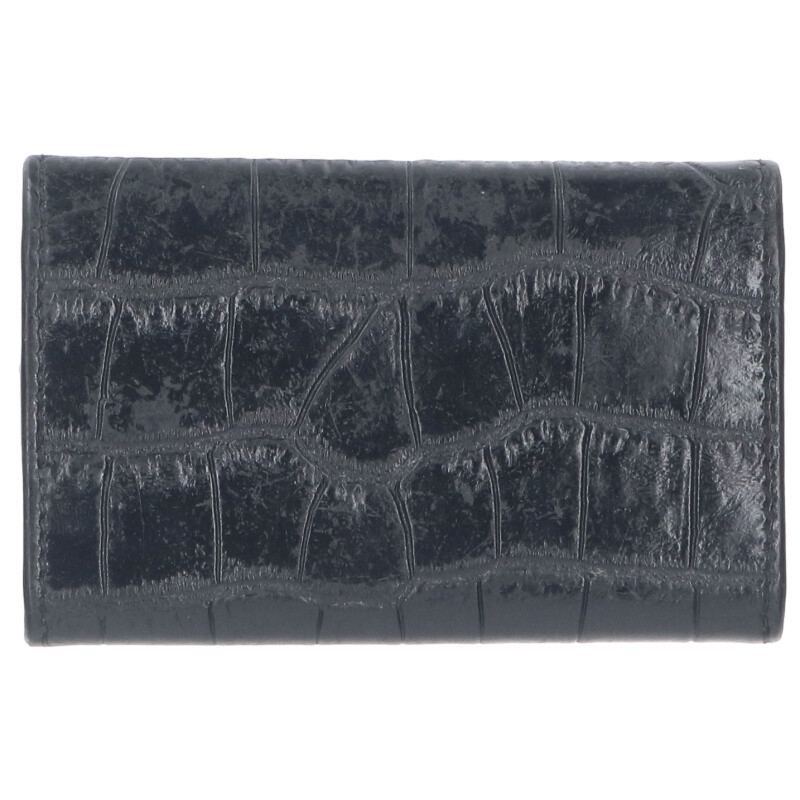 Celine Croc Shape Embossed Scuff Zipper Key Case Men's