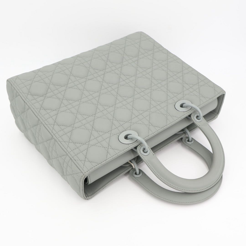 Christian DIOR Lady Dior Cannage Large Leather 2WAY Handbag