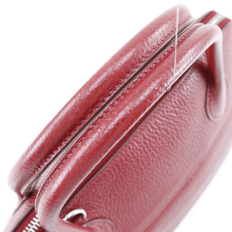 Hermes Bolide 31 Taurillon Clemence Rouge Garance Red/silver Hardware □Q Ladies