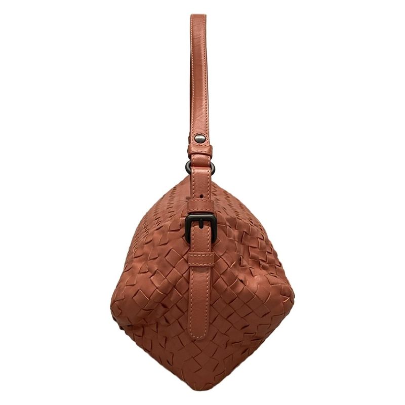 Bottega Veneta Shoulder Bag Intrecciato Pink Leather