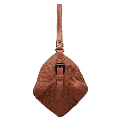 Bottega Veneta Shoulder Bag Intrecciato Pink Leather