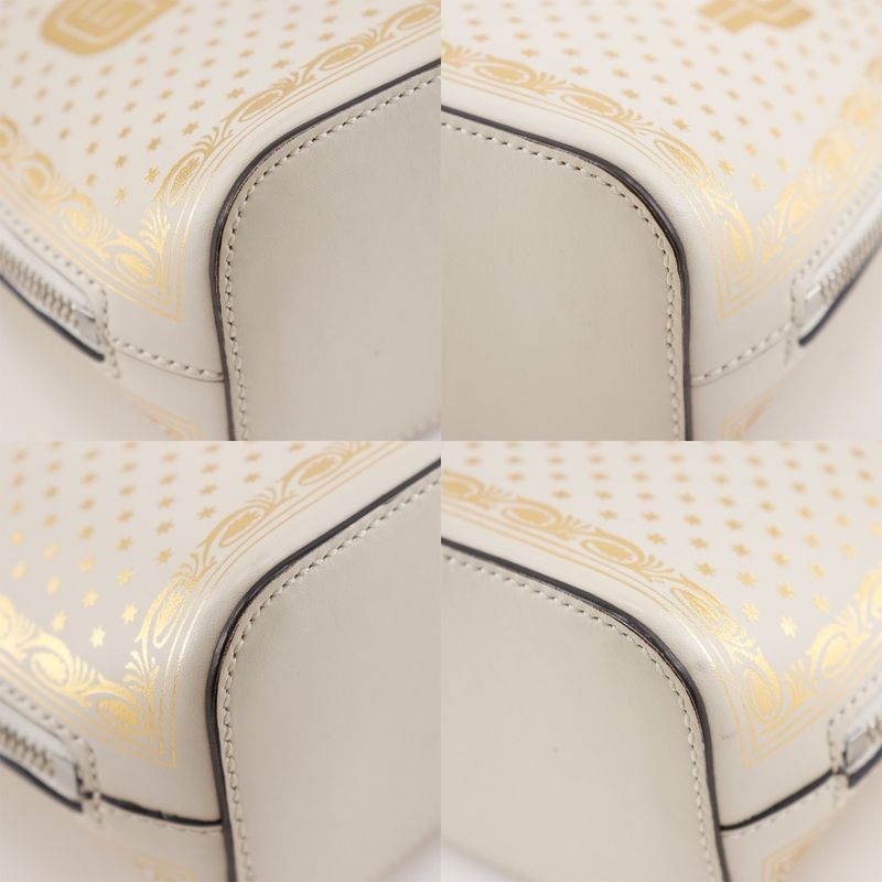 Gucci Gussy SAGA 511189 Leather White Women's Shoulder Bag