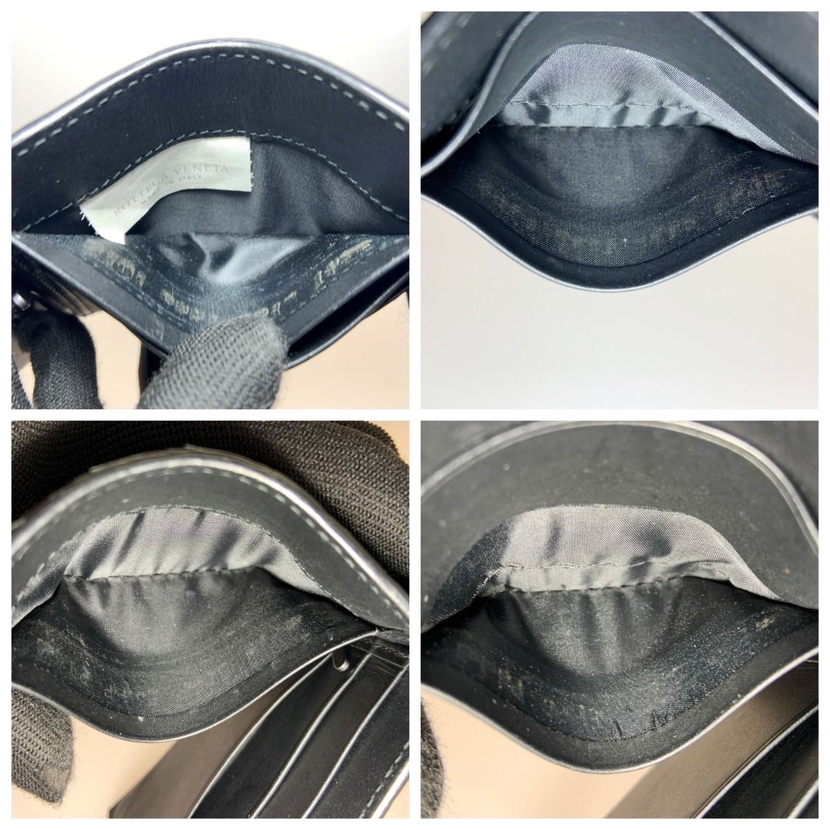 Bottega Veneta Intrecciato Bifold Wallet with Money Clip Black