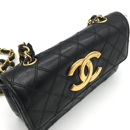 Chanel  Bicolor Big CC Logo Mini Chain Shoulder Bag Black