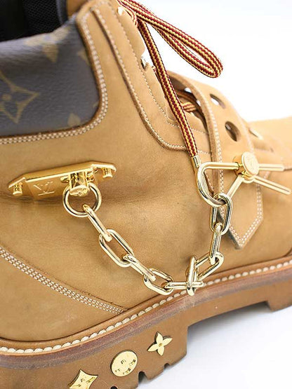 Louis Vuitton 19ss LV Creeper Line Ankle Leather Boots Brown 6 1 2