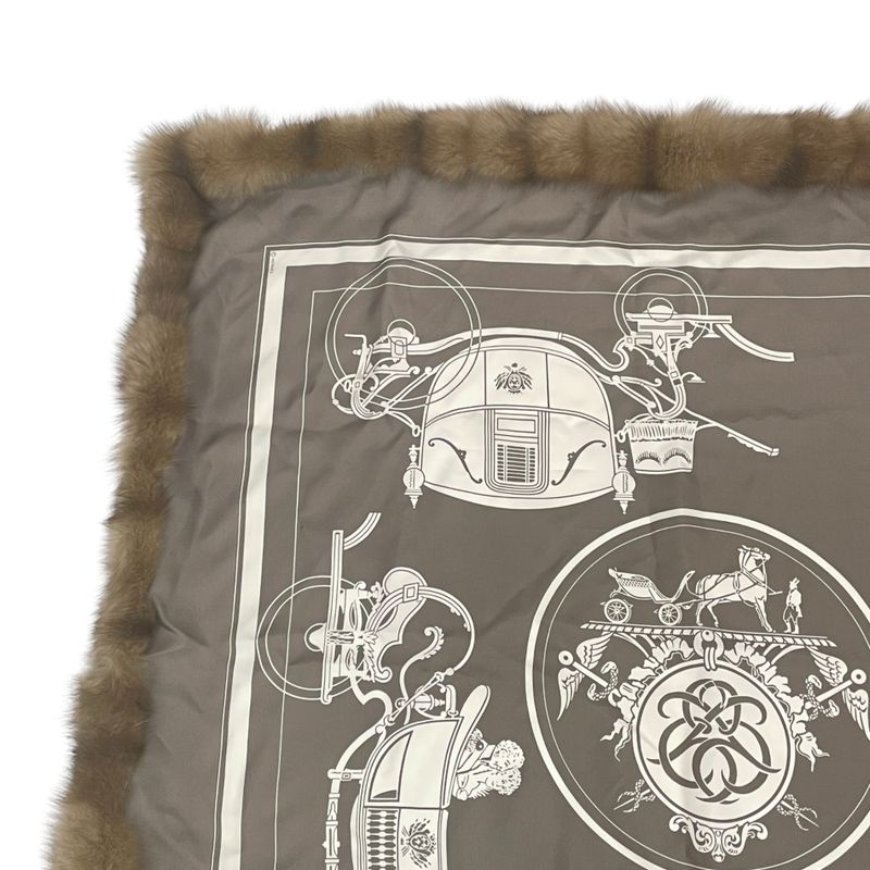 Similar Hermes Scarf Stole Shawl Large Size Carre 90 Ex-libris Silk Sable Gray