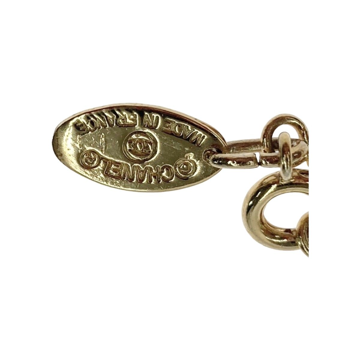 Chanel Mini Nico Mark Necklace Gold