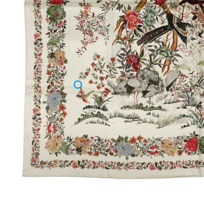 Dior Square Scarf Floral Pattern Beige 25jah090zkdo Women's Accessories