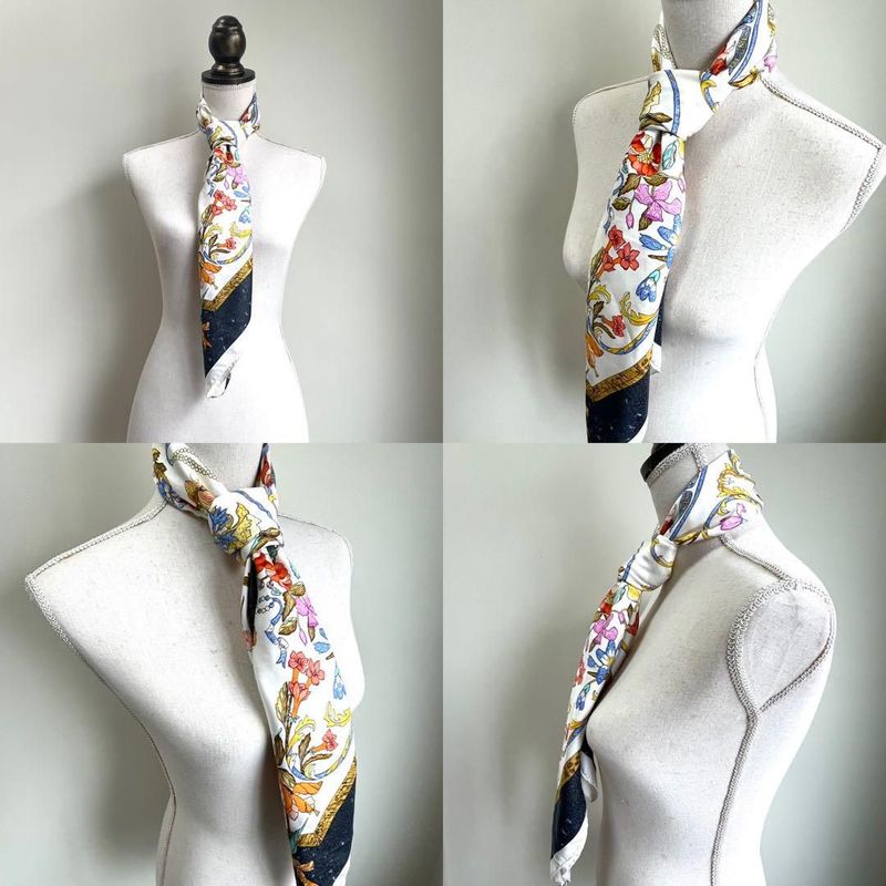 Hermes Scarf Carre 90 Oriental Stone and Western Stonework Silk