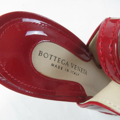 Bottega Veneta Intrecciato Ankle Strap Almond Toe Patent Leather
