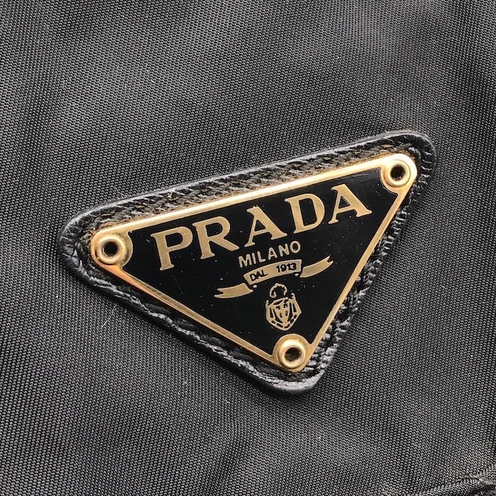 Prada Nylon Tessuto Quilted Chain Shoulder Tote Black