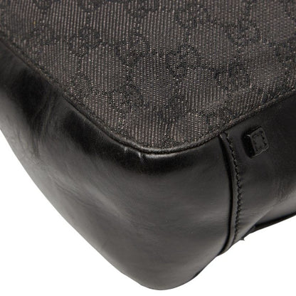 Gucci GG Canvas Tote Handbag 1019220 Black Canvas Leather Ladies Gucci