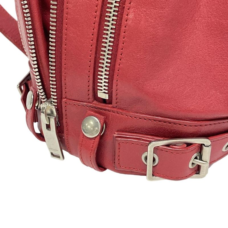 Saint Laurent Paris Shoulder Bag Rider Shoulder Bag 333479 Red Leather