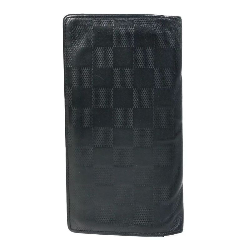 Louis Vuitton Long Wallet Damier Infini Portefeuille Blazer Black Leather