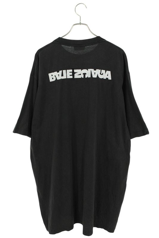 Balenciaga 21AW 675016 Tlvb3 Turning Logo Oversized T-shirt Men's 5