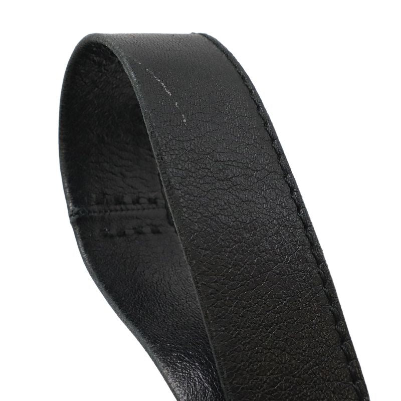 Hermes Tudu Shoulder Bag Pochette Crossbody Leather Black