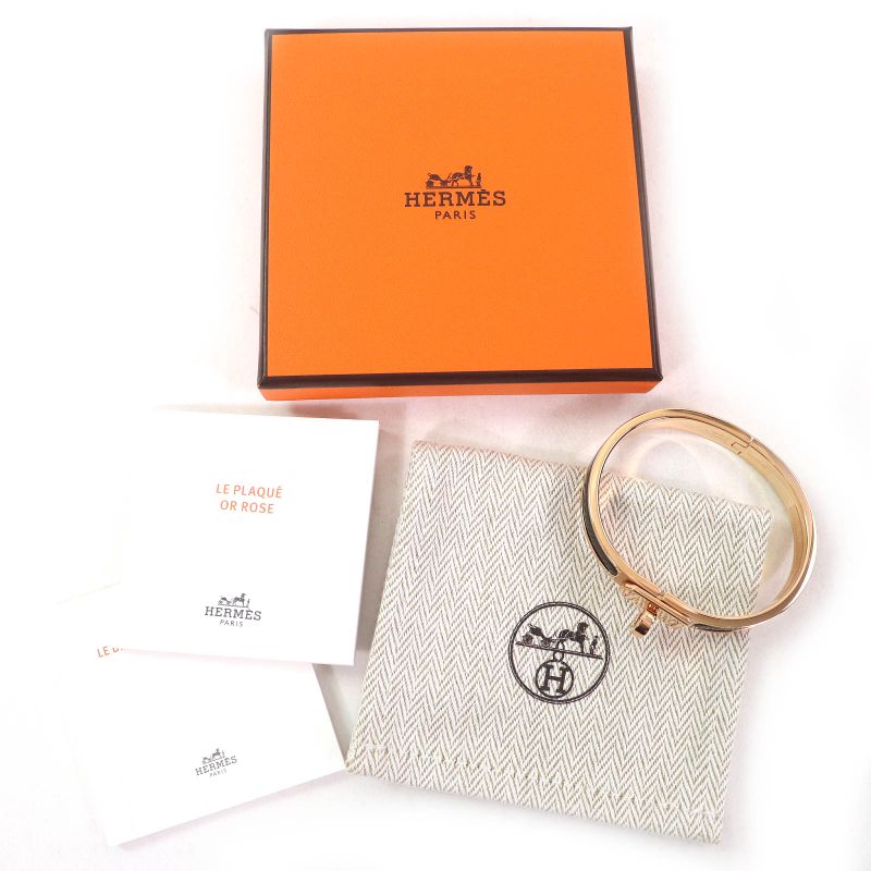 Hermes Mini Clic Kelly Mini Clic Kelly GP Bangle Bracelet Gold Black Storage