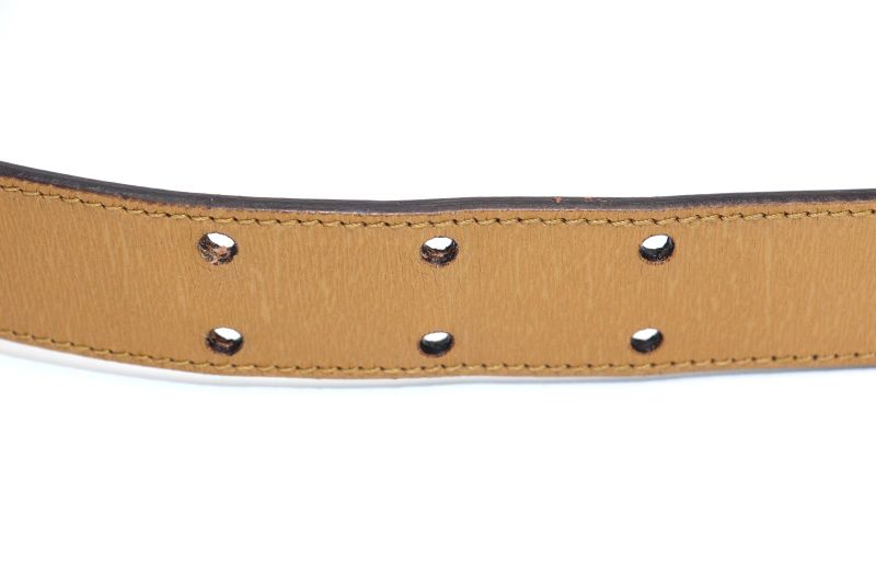 Gucci Double Taiga - Head Buckle Leather Belt 70 28 037 1766 1424 Beige Made In