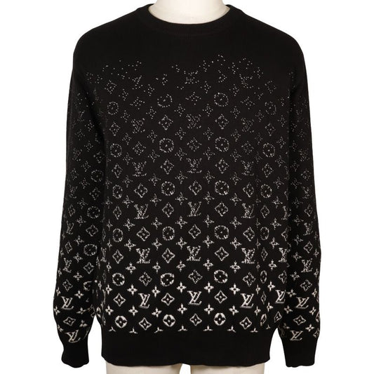Louis Vuitton Monogram Gradient Rm232q USO Hkn44w Cotton Black Men's Sweater