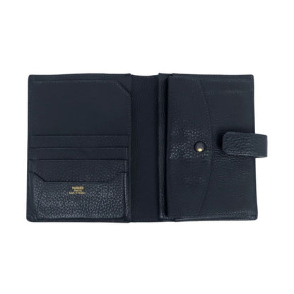 Hermes Jura 2 Bifold Wallet Black Togo C Engraved