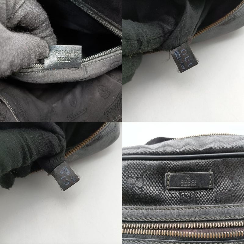 Guccigg Imprime Messenger Black PVC Coated Canvas 201448 I7043190