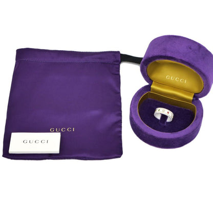 Gucci Icon Ring With Gemstone White Zirconia 750yg Gold No 18 Jewelry -
