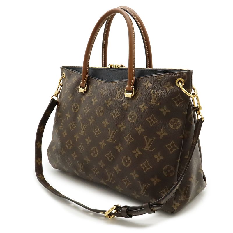 Louis Vuitton Monogram Pallas MM Handbag 2WAY Shoulder Bag Semi Shoulder Noir