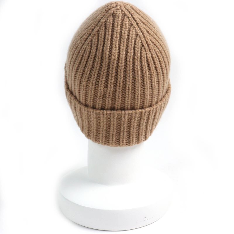 Gucci 764594 Wool Cashmere GG Marmont Double Gleather Patch Knit Cap Knit Cap