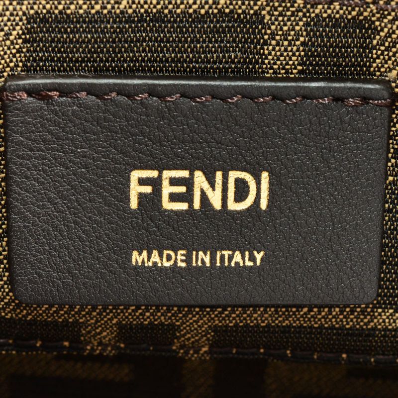 Fendi By The Way Mini Handbag Leather 8bs067 ABVL Green Shoulder Bag