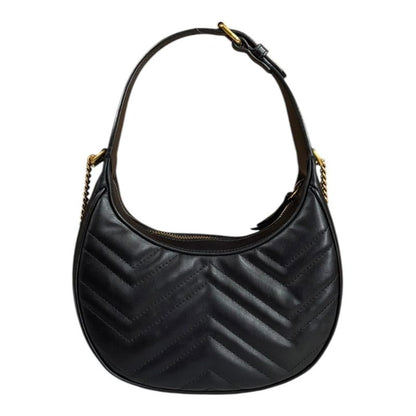 Gucci GG Marmont Shoulder Bag Leather 699514 Black Ladies Gucci  Gucci