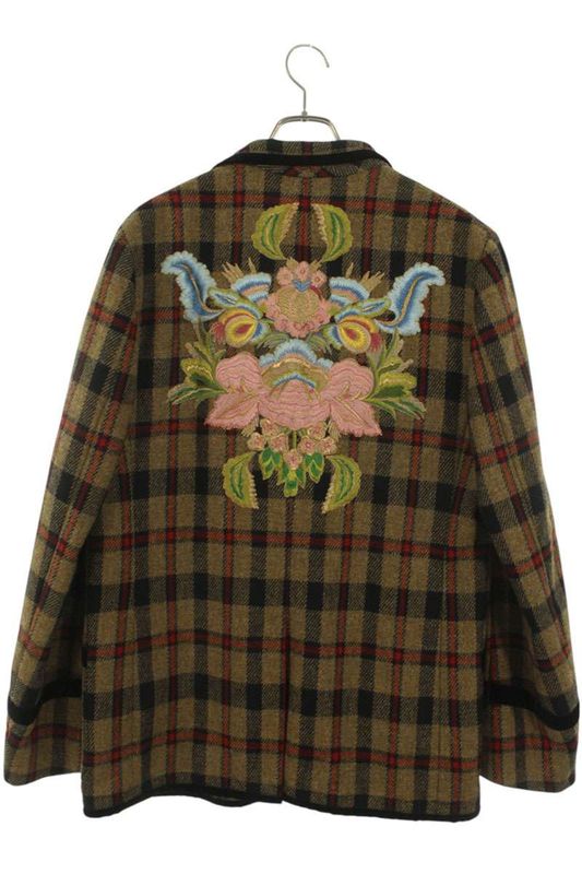 Gucci 1xxpf0 Field Flower Embroidered Wool Jacket Men's 50