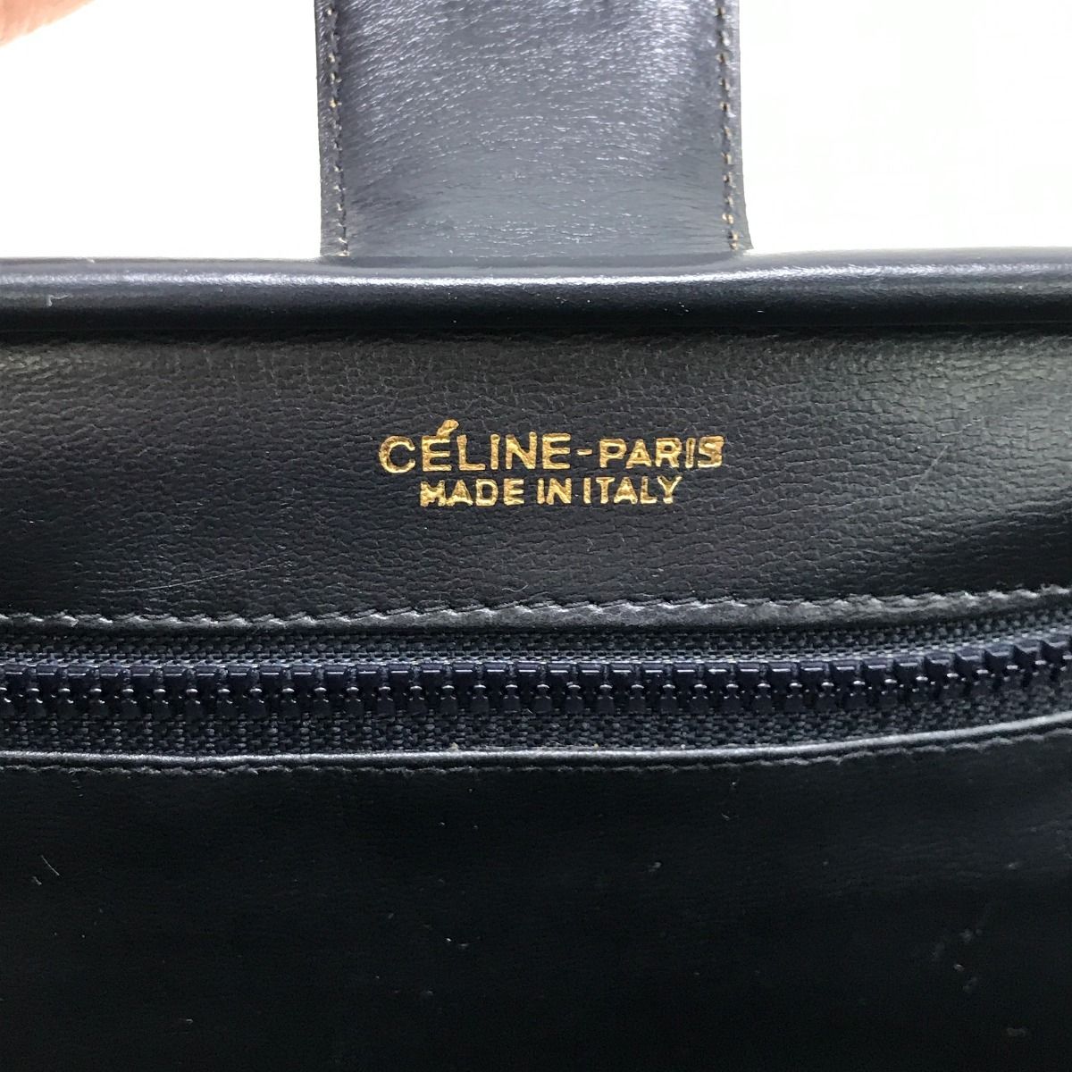 Celine Shoulder Bag Macadam Pattern Navy