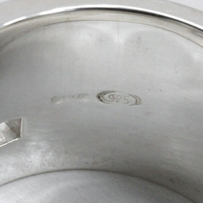 Gucci Branded G Wide Silver 925 12.5 Ladies 10.8g Ring