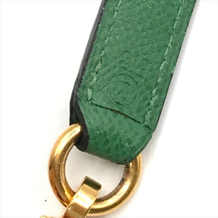 Hermes Kelly Bolide Gold Leather Shoulder Strap Bag Green