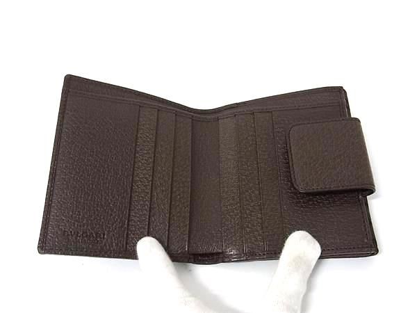 Bvlgari Logomania Canvas And Leather Bifold Wallet Billfold Brown Fu2105