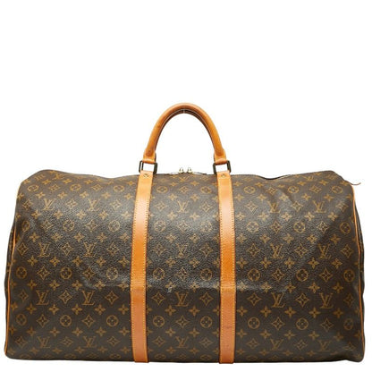 Louis Vuitton Monogram Keepall 60 Boston Bag Travel Bag M41422 Brown PVC