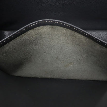 Hermes Escapada Tote Handbag Box Calf Leather Dark Grey Silver Hardware