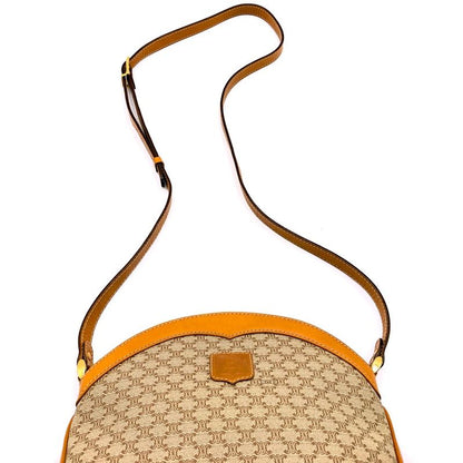 Celine M08 Shoulder Bag Macadam PVC Vintage Beige Women