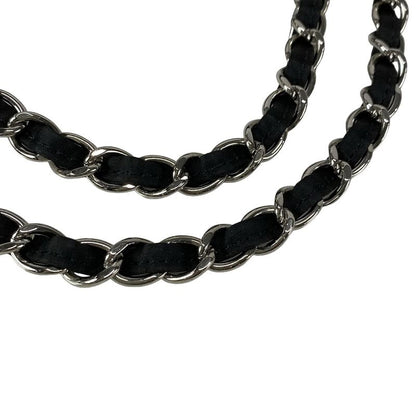 Chanel Shoulder Bag Matelasse Black And White Flap Bag / Silver Hardware /