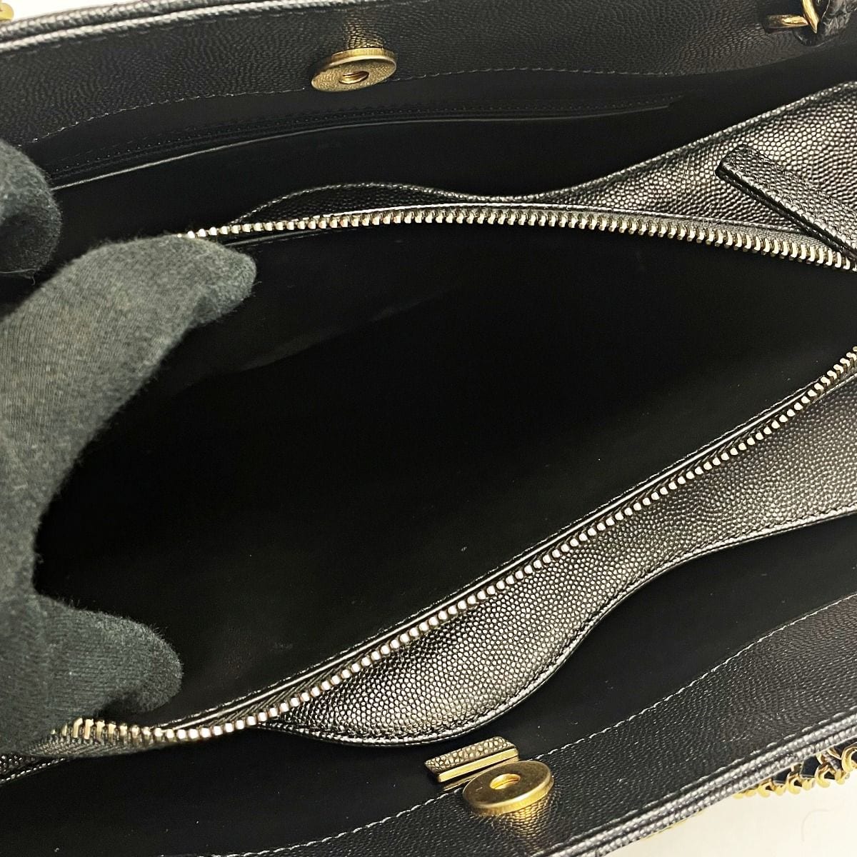 Chanel Matelasse As3634 Black Chain Tote Bag Caviar Skin Ladies Gold Hardware